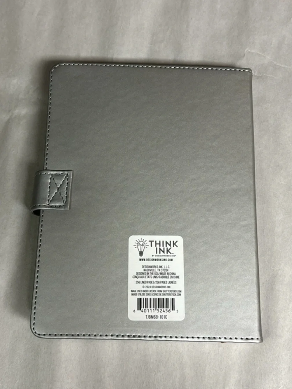 New Journal Silver Color Gray Geometric 6”X8” Lined Page Journal Book Notebook